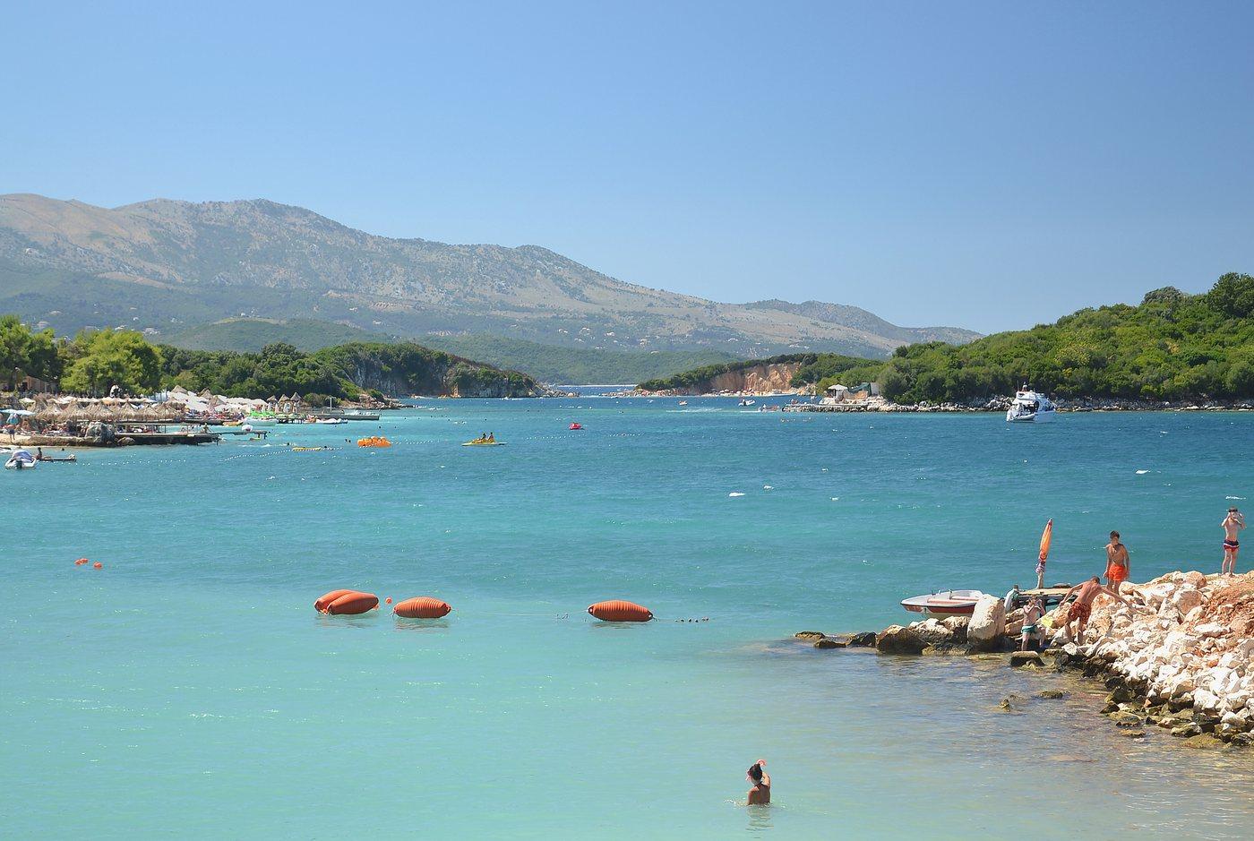 The turquoise water and islets of Ksamil, Albania